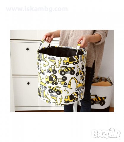 ТЕКСТИЛЕН ДЕТСКИ КОШ ЗА СЪХРАНЕНИЕ НА ИГРАЧКИ С БАГЕРИ И КАМИОНИ - КОД 3234, снимка 8 - Други - 33873106