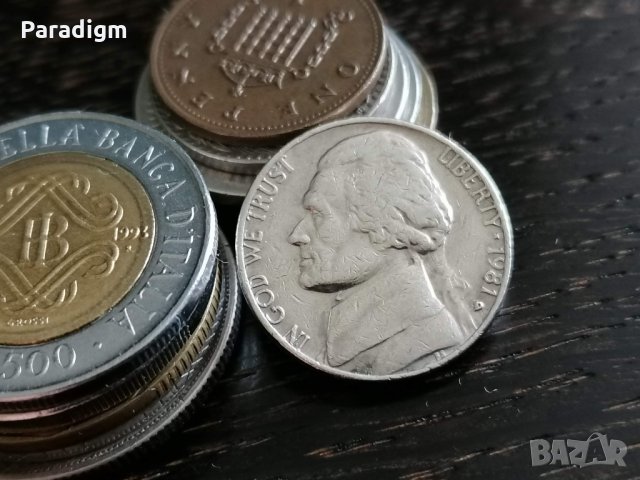 Монета - САЩ - 5 цента | 1981г., снимка 2 - Нумизматика и бонистика - 34414118