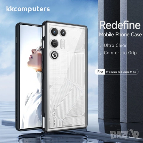 DUX DUCIS Aimo Прозрачен Калъф за ZTE nubia RedMagic 11 Air 5G - PC+TPU, 0.8mm защита, 1.2m SGS, REA, снимка 3 - Калъфи, кейсове - 53945050