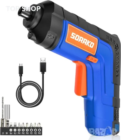 Акумулаторна отвертка SORAKO 4V 6Nm, снимка 6 - Винтоверти - 48511497
