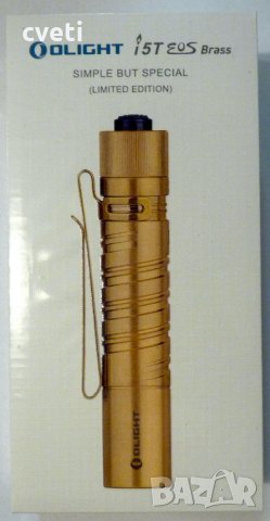 Olight i5T EOS 300lm месинг (brass) лимитирана серия, снимка 1 - Къмпинг осветление - 31642686