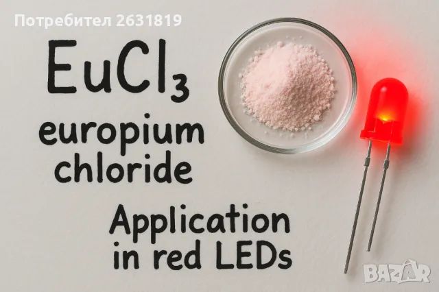 Европиев хлорид Europium(III) chloride hexahydrate 50г, снимка 1