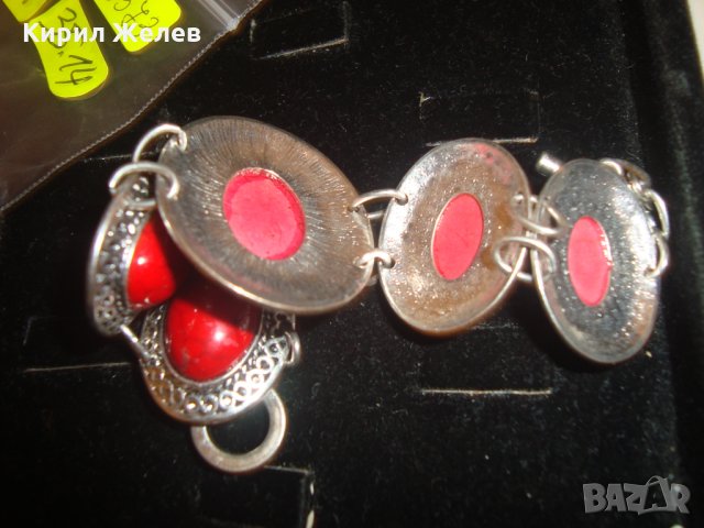 ПОСРЕБРЕНА СТАРИНЕН ОСМАНСКИ СТИЛ ГРИВНА с КАМЪНИ 31373, снимка 5 - Гривни - 30554983