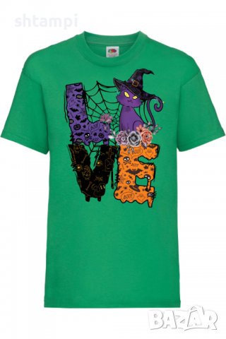 Детска тениска Love Witch,Halloween,Хелоуин,Празник,Забавление,Изненада,Обичаи,, снимка 6 - Детски тениски и потници - 38157971