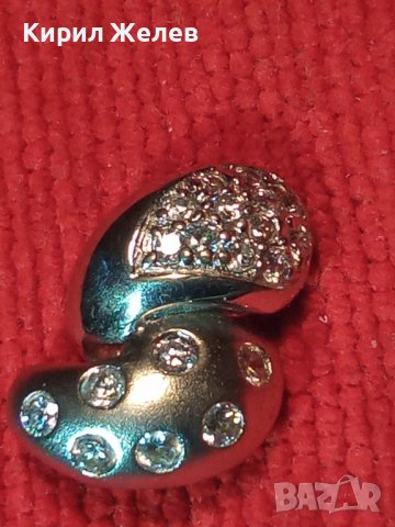 СКЪПОЦЕНЕН СРЕБЪРЕН МЕДАЛЬОН СРЕБРО 925 с БЯЛА ПОЗЛАТА и ФАСЕТИРАНИ ЮВЕЛИРНО КРИСТАЛЧЕТА 34440, снимка 6 - Колиета, медальони, синджири - 39318928