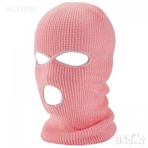 Зимна шапка маска - Pink Balaclava, снимка 4 - Шапки - 30397921