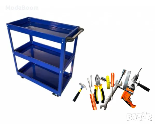 Количка за инструменти с 3 рафта