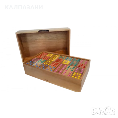 Класическо дървено домино от 56 плочки - ръчна изработка LG016, снимка 2 - Игри и пъзели - 50217939