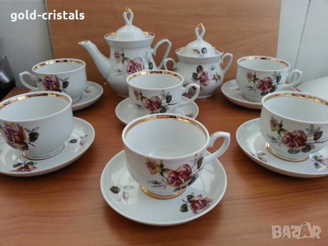 Руски порцеланов сервиз за чай , снимка 9 - Антикварни и старинни предмети - 30295651