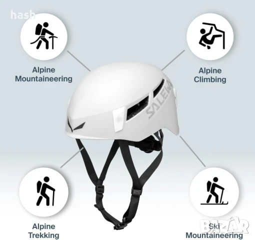 Здрава каска за алпинизъм Salewa Pura, унисекс, р-р S-M, снимка 2 - Спортна екипировка - 50828580