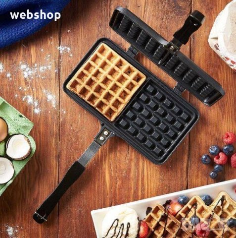 Кухненски Тиган за гофрети с незалепващо покритие Waffle Mold, снимка 2 - Съдове за готвене - 34225791