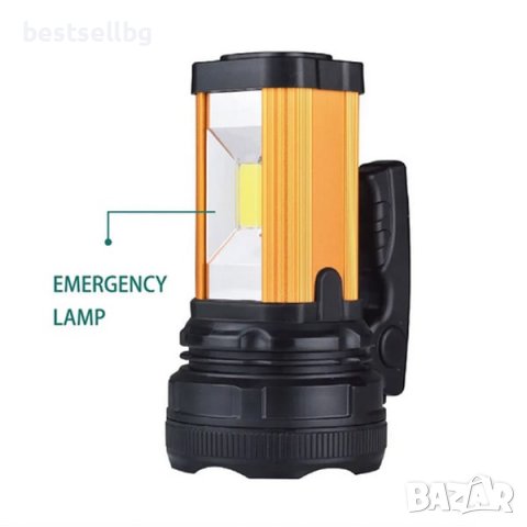 Ръчен лед прожектор мощен акумулаторен LED фенер 10W къмпинг лампа лов, снимка 6 - Къмпинг осветление - 39750470