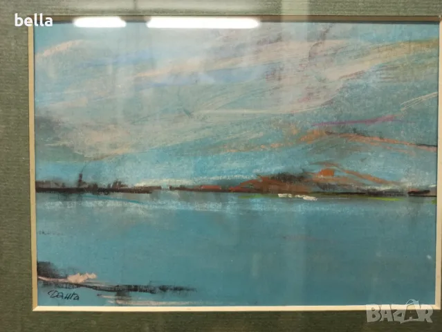 Авторска картина на художничката Даша Неделкова ,пастел рамкирана, снимка 2 - Картини - 47511768