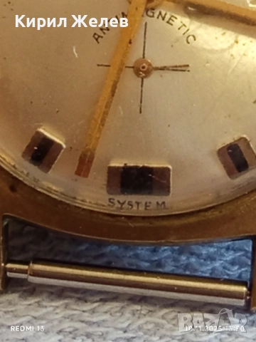 Стар механичен часовник мъжки Lingxs 21 prix позлатен рядък за КОЛЕКЦИЯ 51441, снимка 4 - Антикварни и старинни предмети - 52362542