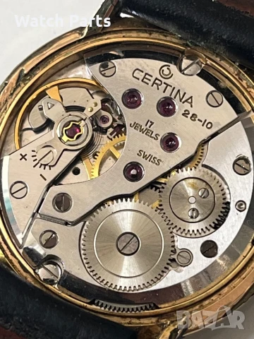 Стар часовник certina швейцарски с позлата, снимка 8 - Мъжки - 51038477