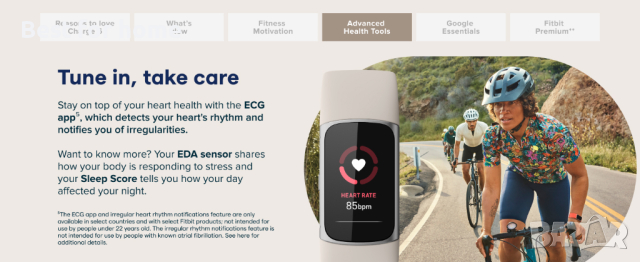 Fitbit Charge 6 фитнес гривна by Google, снимка 15 - Смарт часовници - 44693028