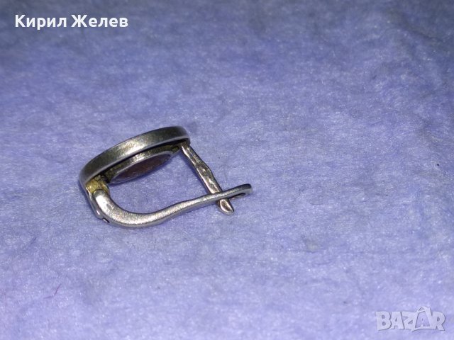 BVLGARI Маркова БУТИКОВА ЕМАЙЛИРАНА СРЕБЪРНА ОБЕЦА СРЕБРО 925 с БЯЛА ПОЗЛАТА - БУЛГАРИ 40029, снимка 12 - Обеци - 42787707