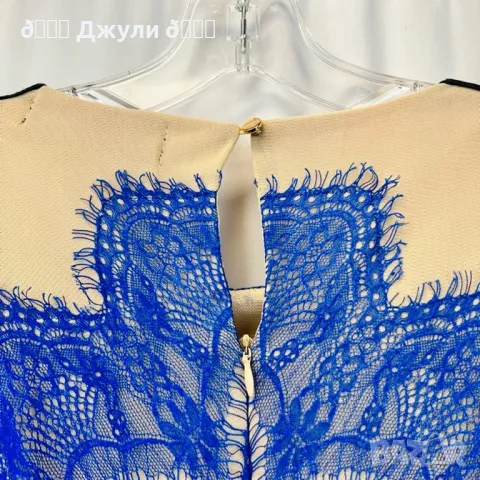 Красива рокля със синя дантела, снимка 7 - Рокли - 43926389