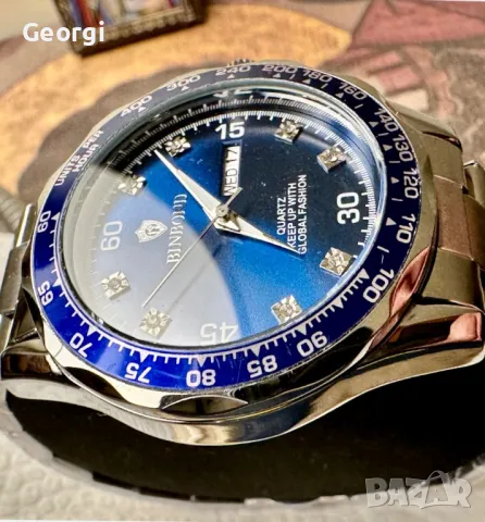 Елегантен, Забележим и Спортен мъжки кварцов часовник Binbond*/Pagani Design - сребрист металик!, снимка 7 - Мъжки - 49564445