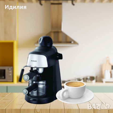 Еспресо машина MUHLER, 3.5 бара 2 в 1 Гаранция: 24 месеца., снимка 3 - Кафемашини - 51700103