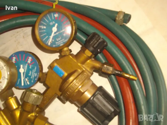 ОКСИЖЕН MESSER GRIESHEIM STARLET 1201 АЦЕТИЛЕНОВА ОКСИЖЕННА ГОРЕЛКА 2Х5м МАРКУЧИ И РЕДУЦИР ВЕНТИЛИ , снимка 9 - Други инструменти - 48090112