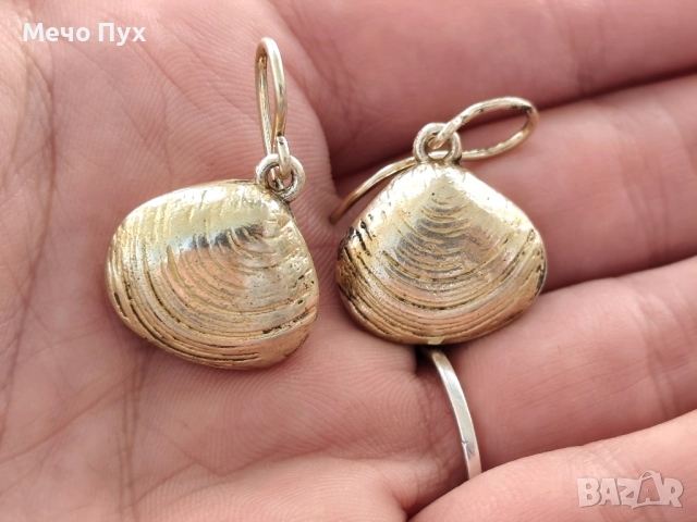 Сребърни обеци Миди (174), снимка 6 - Обеци - 52412239