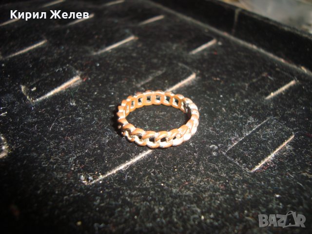 СТАР МЕДЕН АЖУРЕН ПРЪСТЕН ТИП ХАЛКА ВЪЗРОЖДЕНСКИ СТИЛ 20947, снимка 5 - Пръстени - 32175806