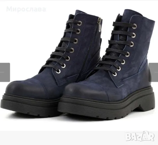 Нови дамски боти Gianni, от естествен набук, размер 39.