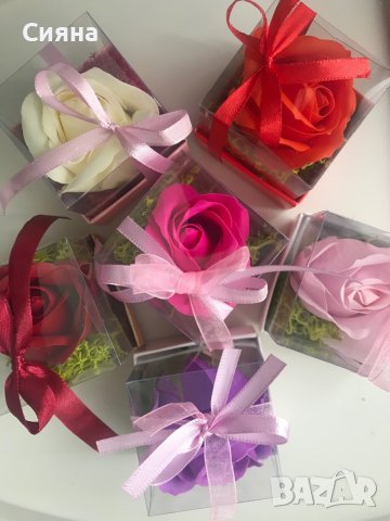 Кутийка със сапунена роза и скандинавски мъх, снимка 3 - Изкуствени цветя - 36457111