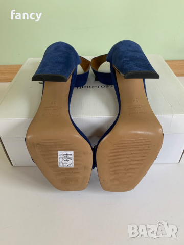 Сини сандали на висок ток Gino Rossi, снимка 9 - Сандали - 36415443