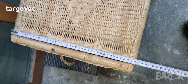 Голям стар плетен кош, снимка 3 - Антикварни и старинни предмети - 52845188