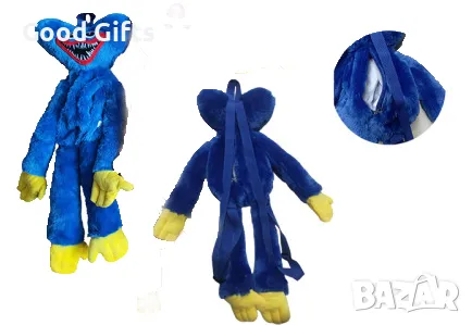 Плюшена играчка Раница Хъги Лъги Huggy Wuggy, Синя, снимка 2 - Плюшени играчки - 47303779