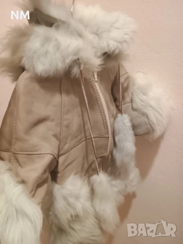 Детско зимно яке естествена кожа кожух