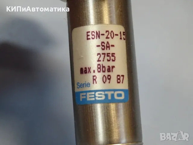 Пневматичен цилиндър еднодействащ Festo ESN-20-15-SA pneumatic cylinder, снимка 3 - Резервни части за машини - 47674416