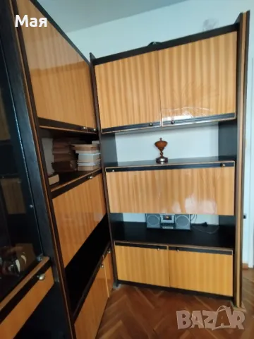 Секция – четири части с витрини, цвят птичи явор, употребявана, , снимка 7 - Секции и витрини - 50302738