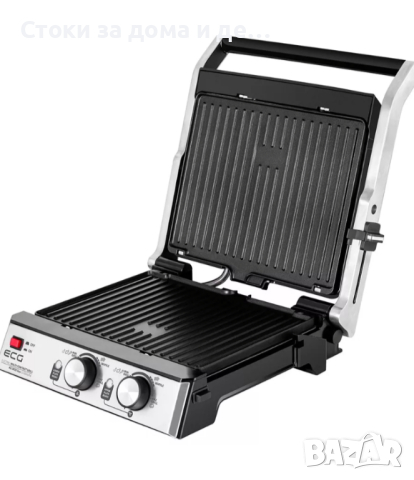 ✨Грил/скара ECG KG 2033 Duo Grill & Waffle, 2000W, Сив/Черен , снимка 3 - Скари - 44643474