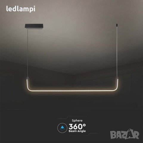 LED Полилей 12W Черен Неутрално Бяла Светлина, снимка 3 - Полилеи - 40757996