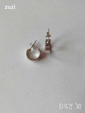 Сребърни  обеци  халки - 925 сребро  , снимка 2 - Обеци - 30682798