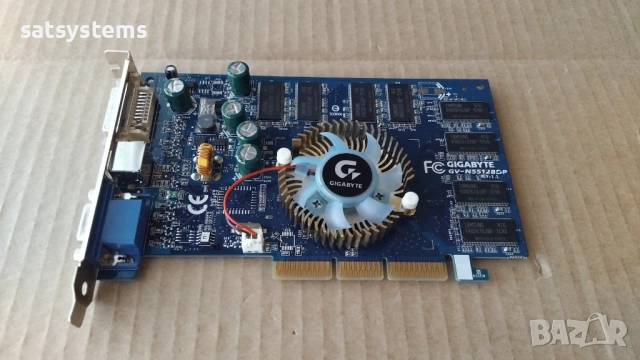 Видео карта NVidia GeForce 4 Gigabyte FX5500 128MB DDR 128bit AGP, снимка 5 - Видеокарти - 52185062