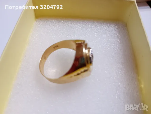 Мъжки златен пръстен 14к, снимка 8 - Пръстени - 49695899