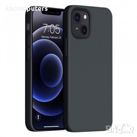 Силиконов кейс Silicone Soft Cover, За iPhone 11 (6.1), Черен, снимка 1 - Калъфи, кейсове - 37815929