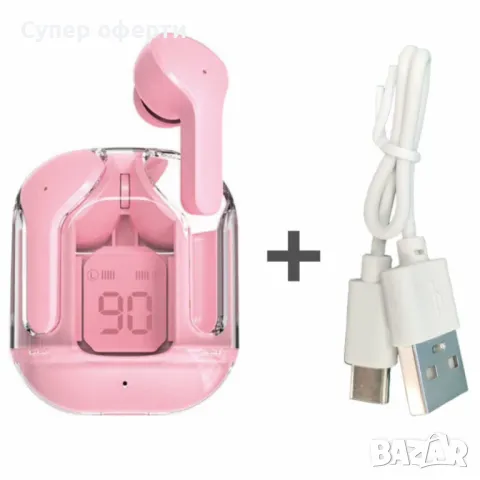 Безжични Bluetooth слушалки с LED дисплей и вграден микрофон, снимка 2 - Bluetooth слушалки - 49099344