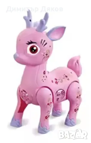 Музикална играчка елен - светеща и ходеща, снимка 2 - Музикални играчки - 48151695