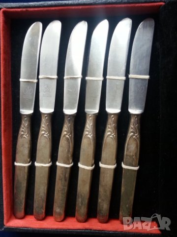 Solingen / Солинген оригинални посребрени прибори : 6 ножа и 5 вилици, тежки, солидни, снимка 7 - Други ценни предмети - 33821086