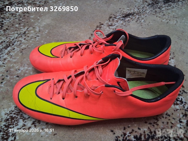 Бутонки Nike mercurial номер 44 (28 см.), снимка 2 - Футбол - 53296289