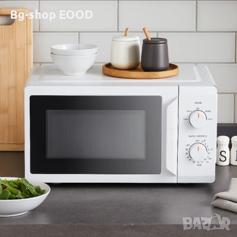 PROMO!! Бяла Микровълнова печка с 5 степени и размразяване, 700W, 20L, снимка 8 - Печки, фурни - 53931941