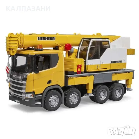 BRUDER КАМИОН SCANIA SUPER 560R С КРАН LIEBHERR И L+S МОДУЛ 03571, снимка 4 - Коли, камиони, мотори, писти - 48977533