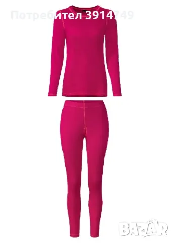 НОВА Термоблуза / термална блуза, дълъг ръкав, поларен филц отвътре, силно сгряваща, цикламена, S-M, снимка 5 - Спортни екипи - 49828750