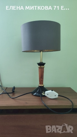 W.Goebel Germany порцеланова настолна лампа декорирана с 22 карата злато, снимка 4 - Настолни лампи - 52564931