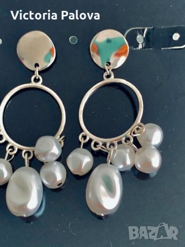 Барокови перли обеци Германия, снимка 3 - Обеци - 34101513